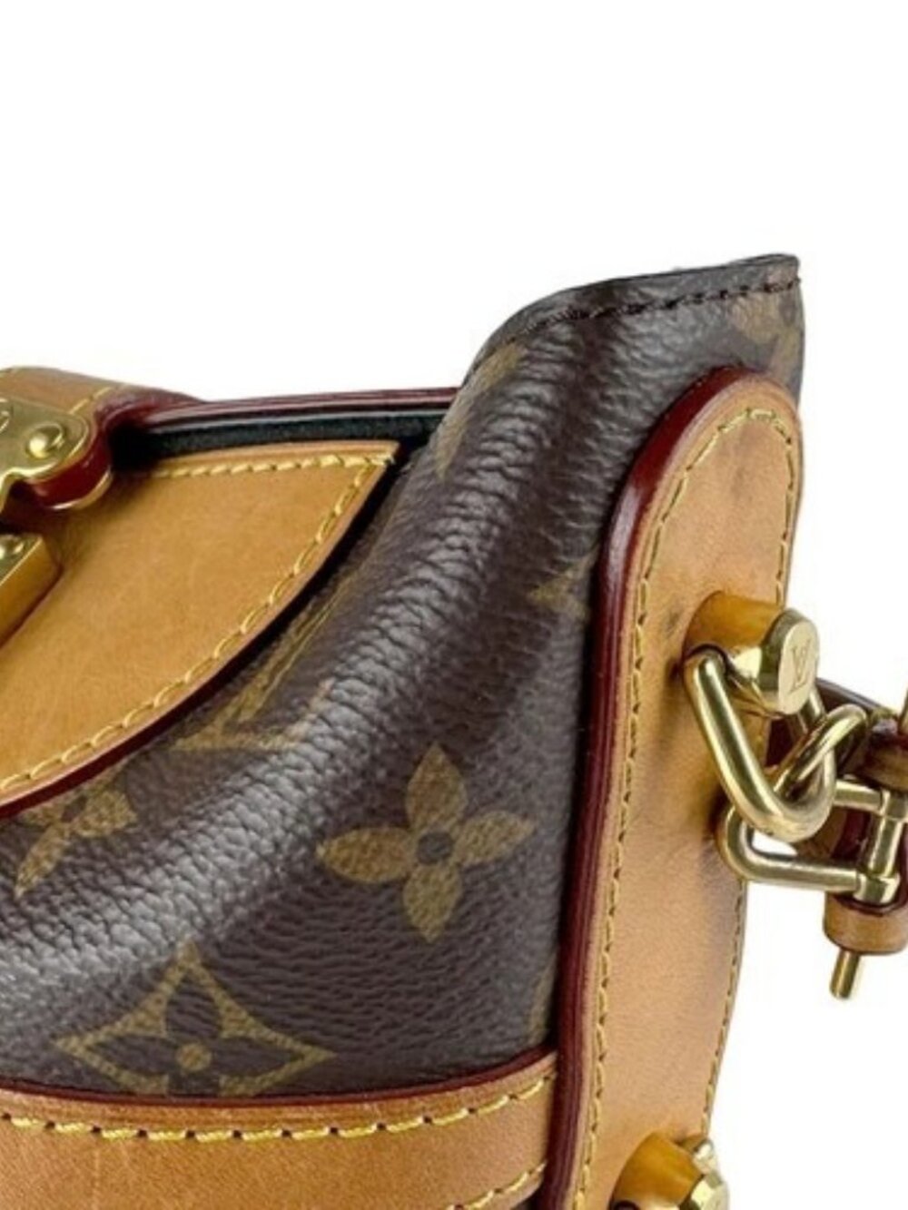 Auth LOUIS VUITTON Monogram Duffle Bag Shoulder Bag Brown M43587 - z9790 - Picture 6 of 13